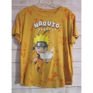 Naruto Men's Medium Multicolor Gaming Bowl Of Noodles Gaming Character T Shirt